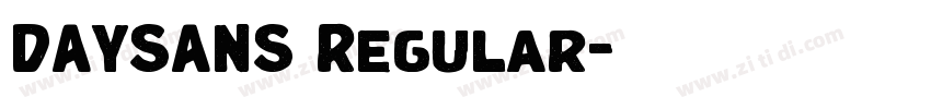 DAYSANS Regular字体转换